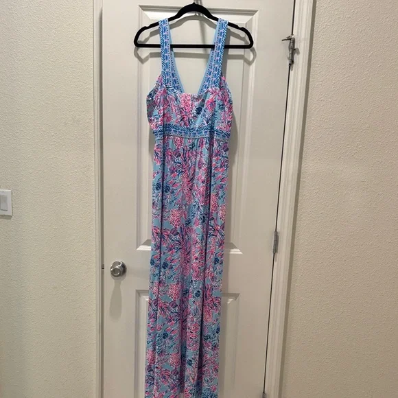 Lilly Pulitzer Blue and Pink Floral Dress 🆕 - Picture 7 of 7